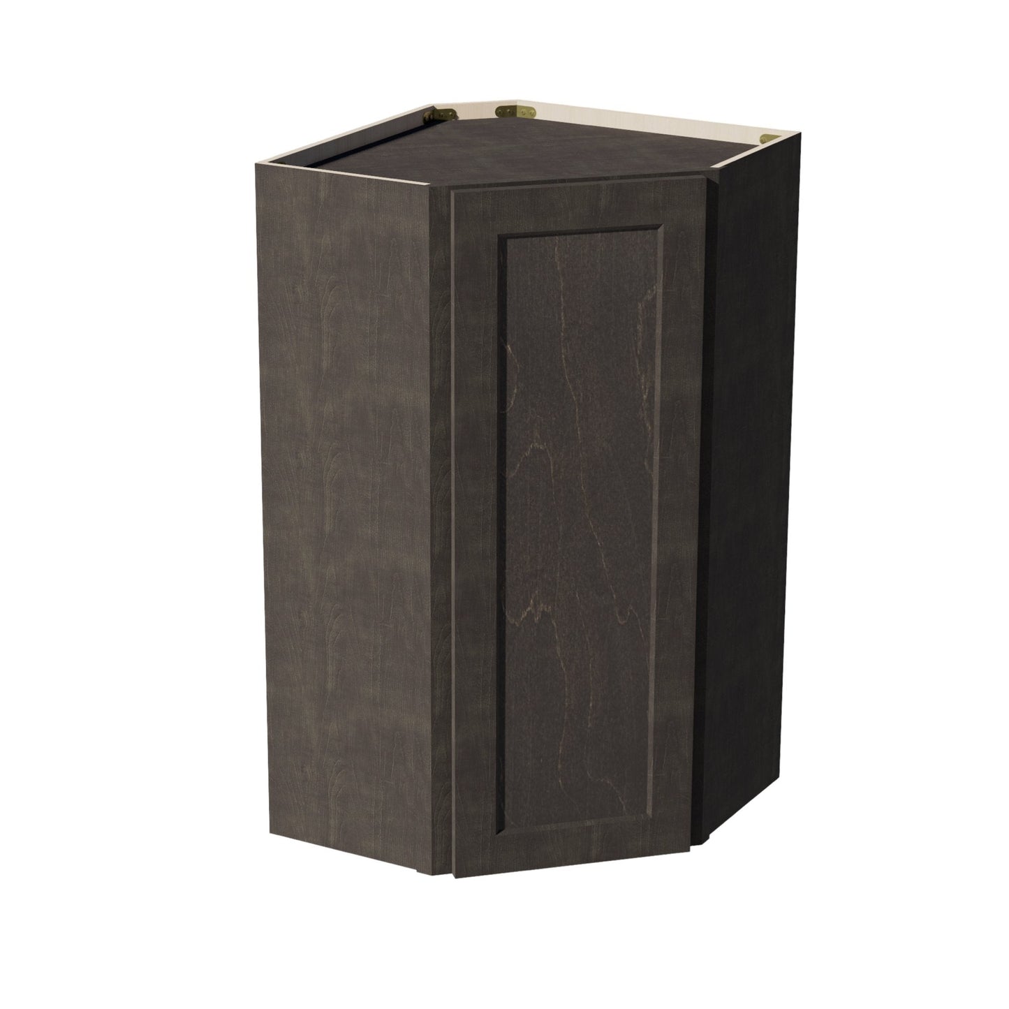 HG - WDC2442: Dark Gray Shaker 24"W x 42"H 1 Door & 2 Shelves Diagonal Wall Corner Cabinet - NextCabinets