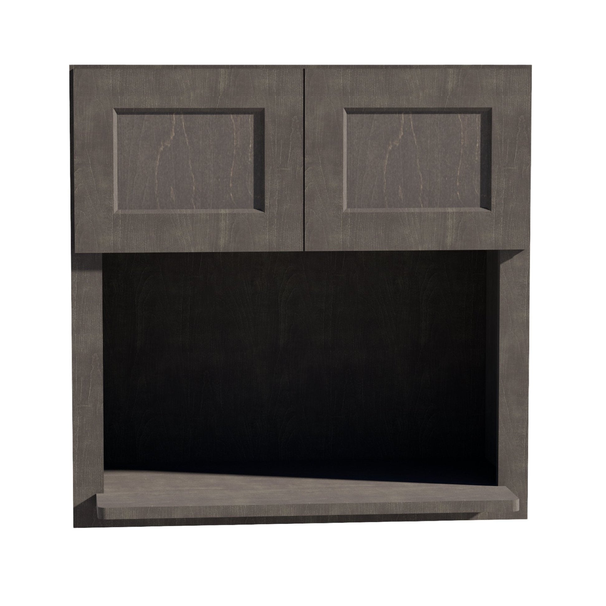 HG - WM3030: Dark Gray Shaker 30"W x 30"H 2 Doors Wall Built - in Microwave Cabinets - NextCabinets