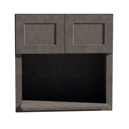 HG - WM3030: Dark Gray Shaker 30"W x 30"H 2 Doors Wall Built - in Microwave Cabinets - NextCabinets