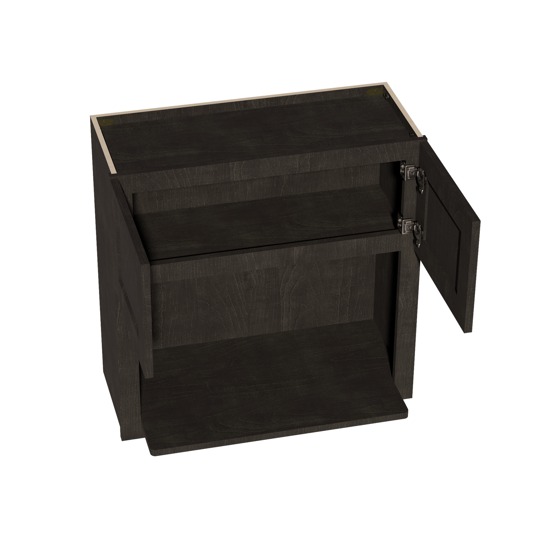 HG - WM3030: Dark Gray Shaker 30"W x 30"H 2 Doors Wall Built - in Microwave Cabinets - NextCabinets