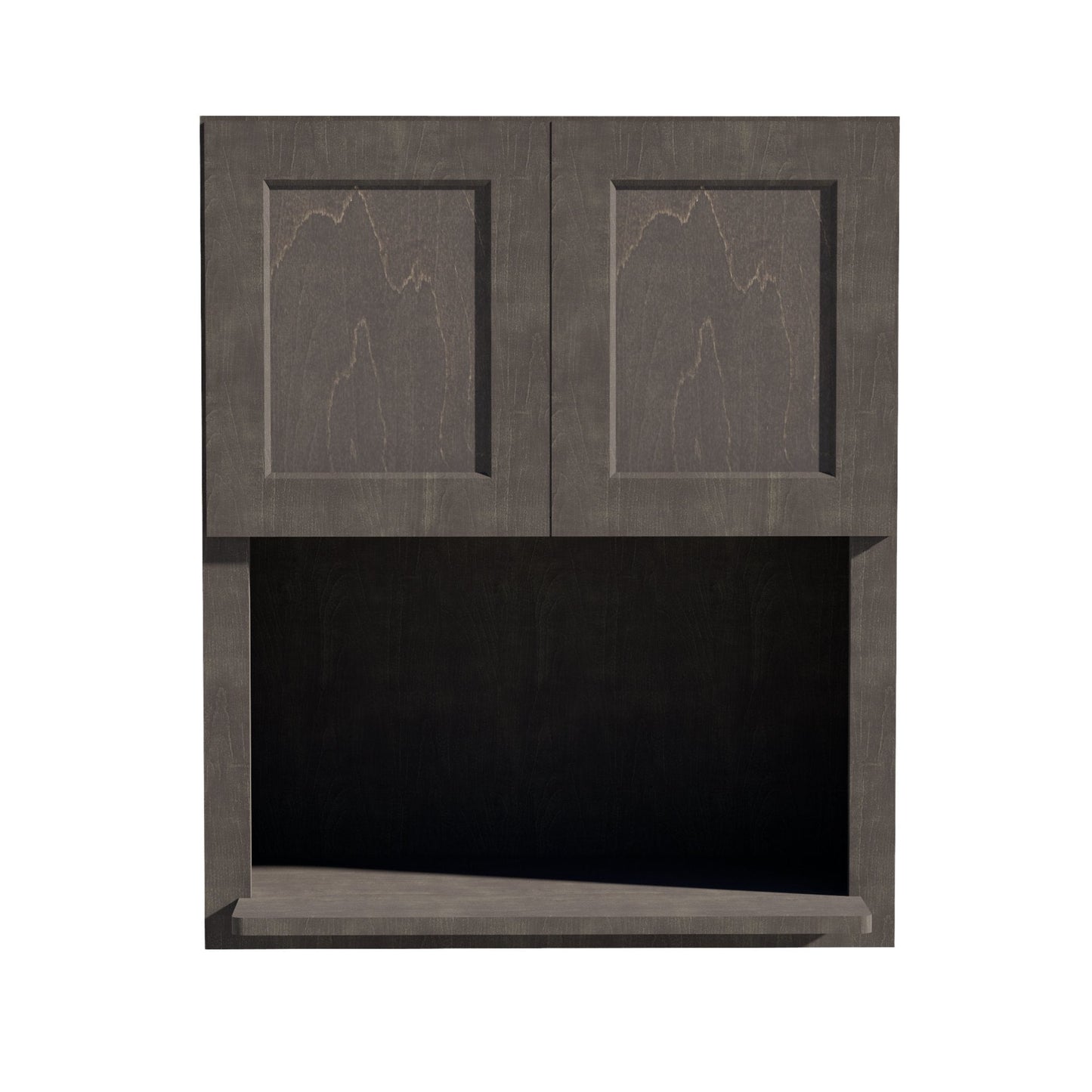 HG - WM3036: Dark Gray Shaker 30"W x 36"H 2 Doors Wall Built - in Microwave Cabinets - NextCabinets