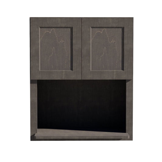 HG - WM3036: Dark Gray Shaker 30"W x 36"H 2 Doors Wall Built - in Microwave Cabinets - NextCabinets