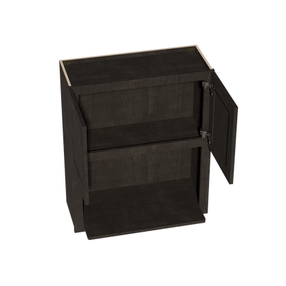 HG - WM3036: Dark Gray Shaker 30"W x 36"H 2 Doors Wall Built - in Microwave Cabinets - NextCabinets