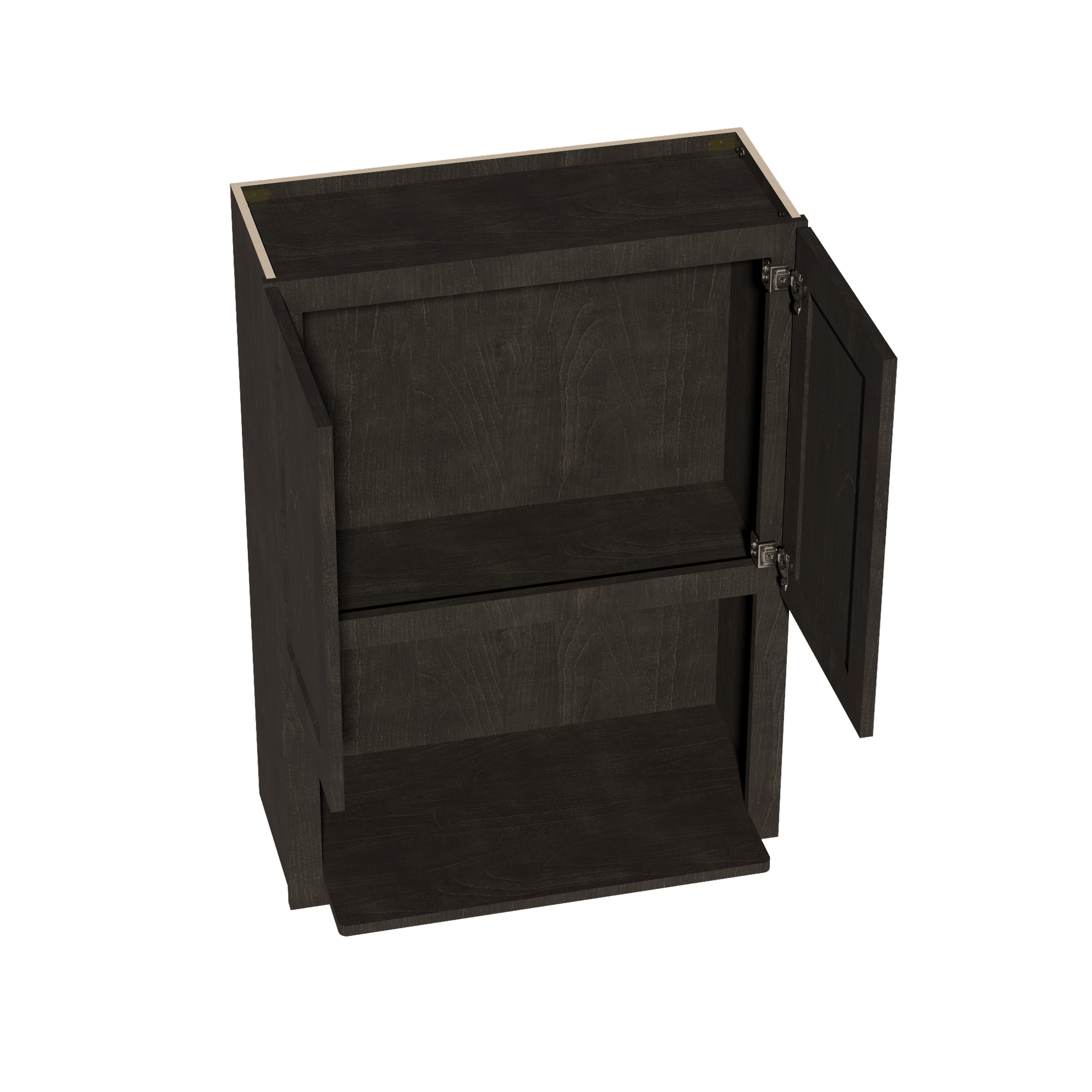 HG - WM3042: Dark Gray Shaker 30"W x 42"H 2 Door & 1 Shelf Wall Built - in Microwave Cabinets - NextCabinets