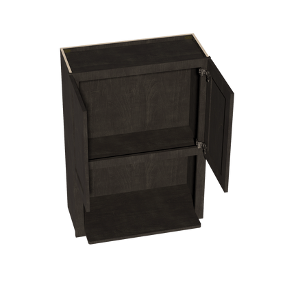 HG - WM3042: Dark Gray Shaker 30"W x 42"H 2 Door & 1 Shelf Wall Built - in Microwave Cabinets - NextCabinets