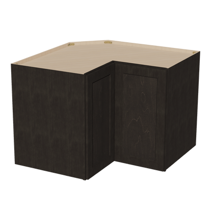 HG - WPC2430: Dark Gray Shaker 24"W x 30"H 1 Door & 2 Shelves Pie Cut Wall Corner Cabinet - NextCabinets