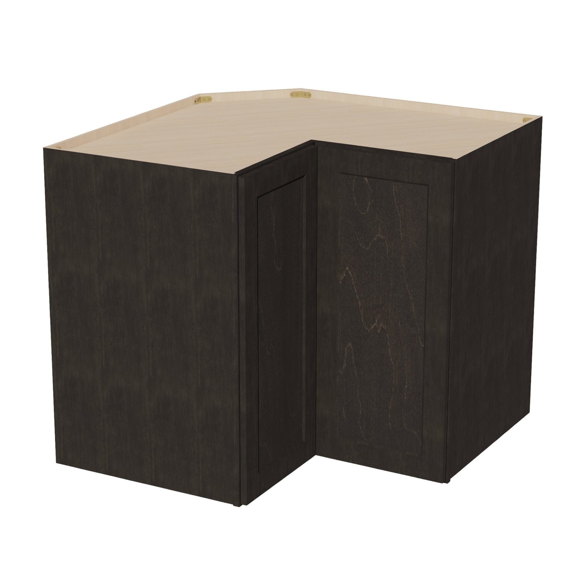 HG - WPC2436: Dark Gray Shaker 24"W x 36"H 1 Door & 2 Shelves Pie Cut Wall Corner Cabinet - NextCabinets