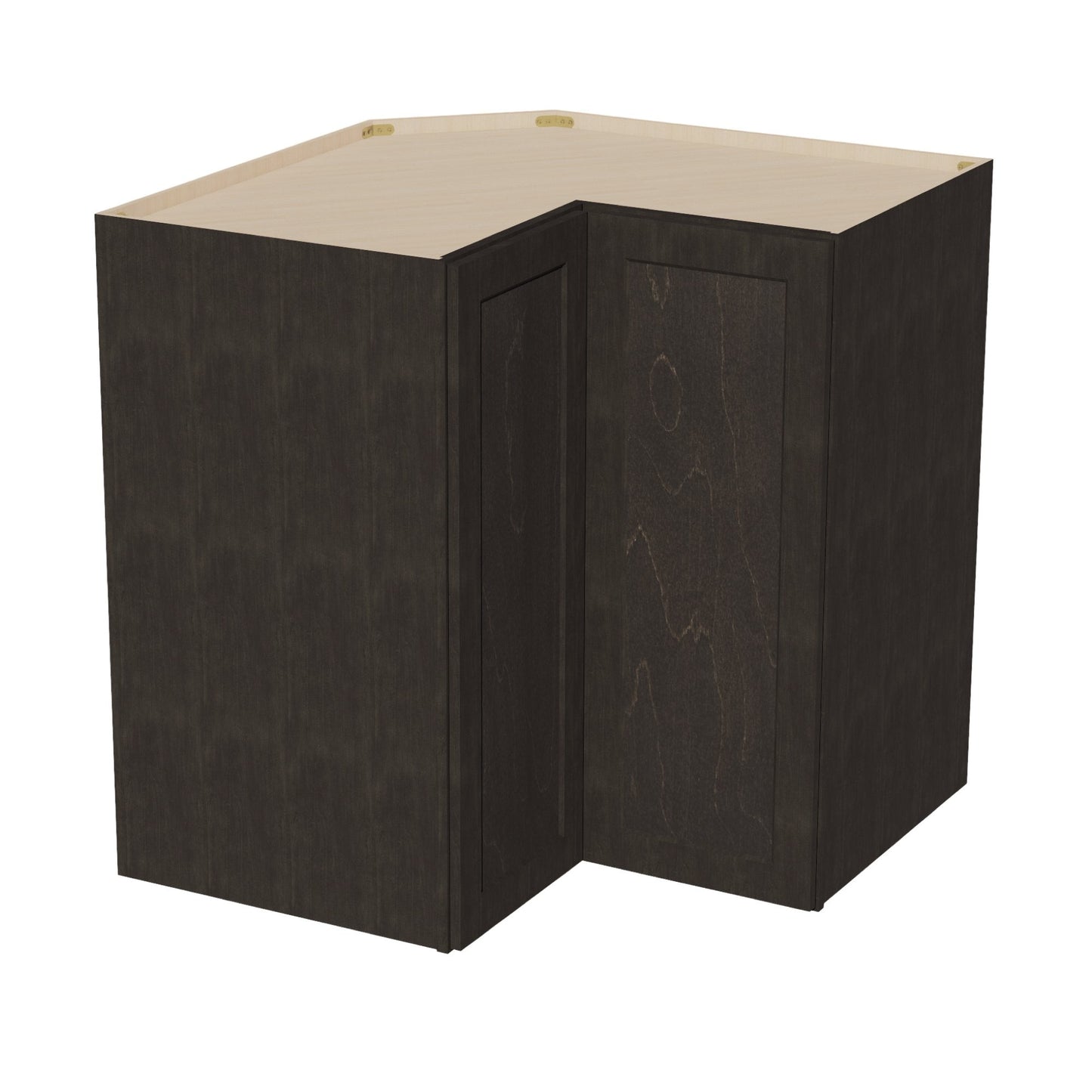 HG - WPC2442: Dark Gray Shaker 24"W x 42"H 1 Door & 3 Shelves Pie Cut Wall Corner Cabinet - NextCabinets