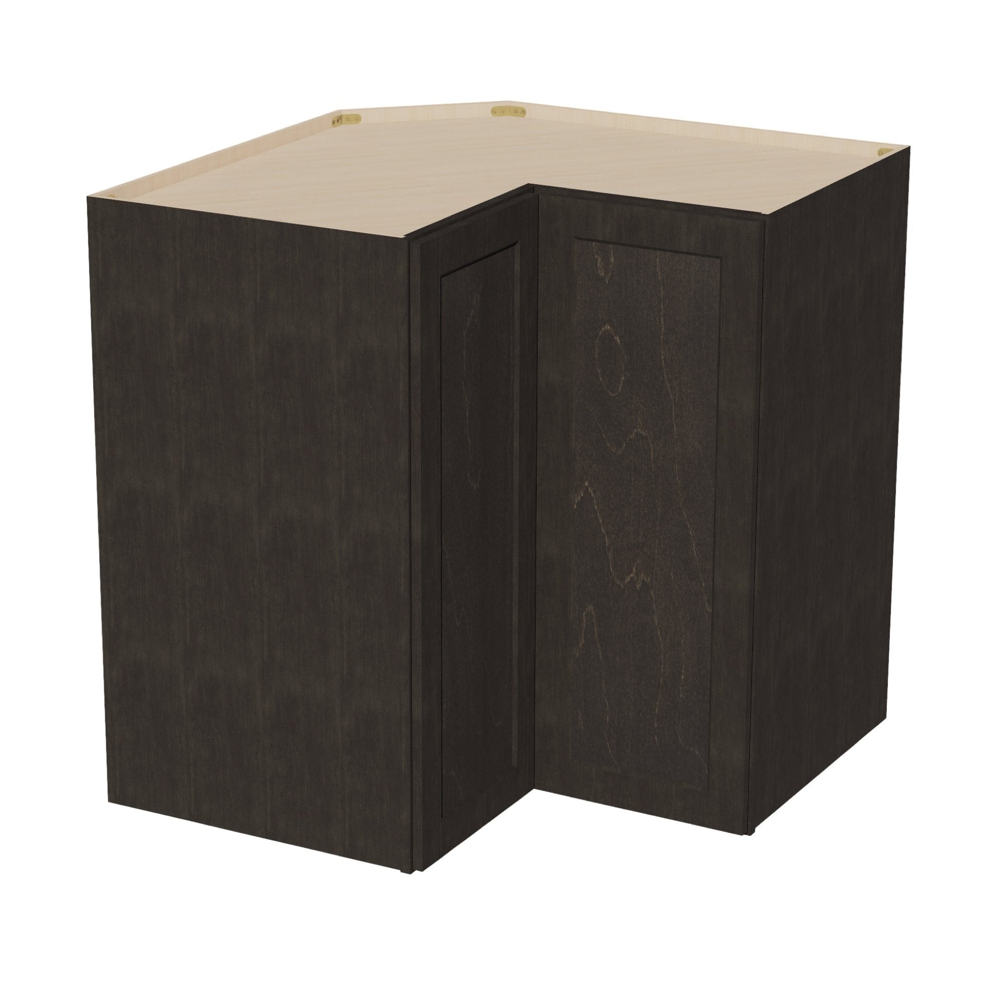 HG - WPC2442: Dark Gray Shaker 24"W x 42"H 1 Door & 3 Shelves Pie Cut Wall Corner Cabinet - NextCabinets