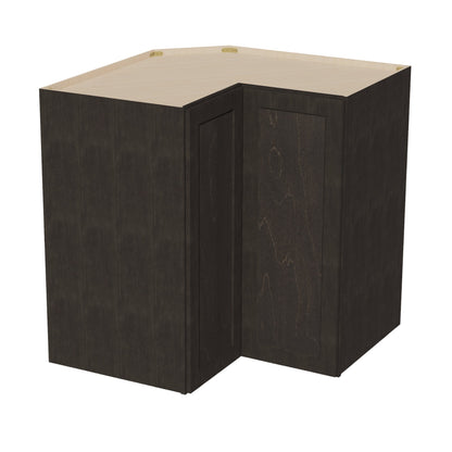 HG - WPC2442: Dark Gray Shaker 24"W x 42"H 1 Door & 3 Shelves Pie Cut Wall Corner Cabinet - NextCabinets