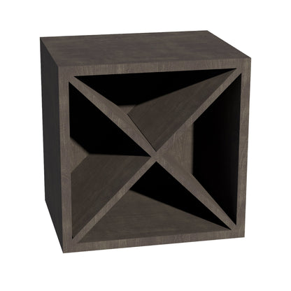 HG - WR1515: Dark Gray Shaker 15"W x 15"H x 12"D Wall Wine Rack Incl. Shelf - NextCabinets