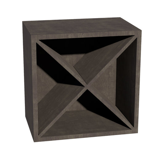 HG - WR1818: Dark Gray Shaker 18"W x 18"H x 12"D Wall Wine Rack Incl. Shelf - NextCabinets