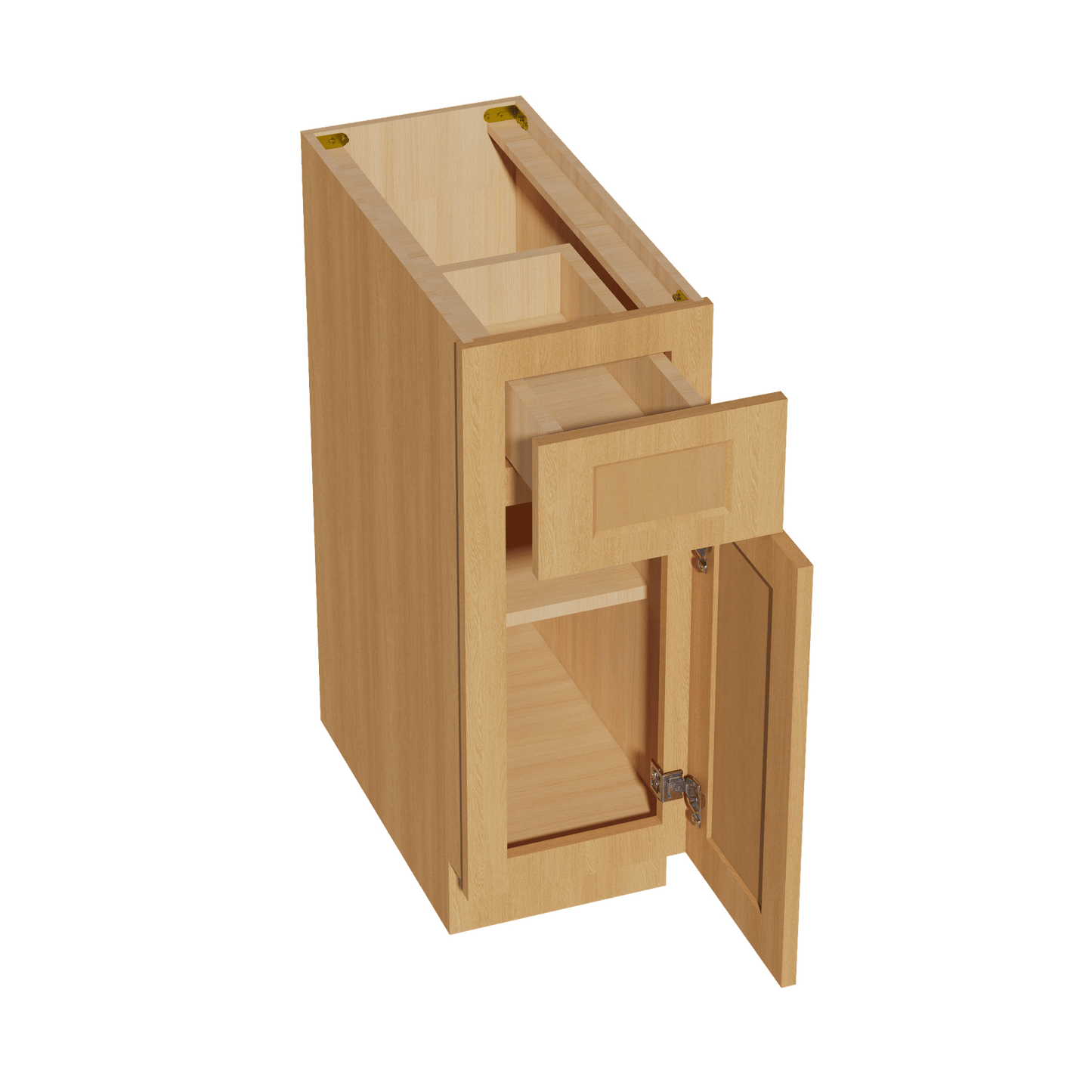 HT - B12: Timber Wood Shaker 12" 1 Drawer 1 Door Standard Base Cabinet - NextCabinets