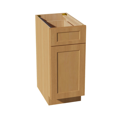 HT - B15: Timber Wood Shaker 15" 1 Drawer 1 Door Standard Base Cabinet - NextCabinets