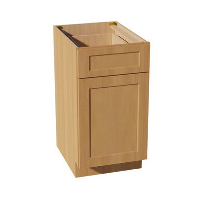 HT - B18: Timber Wood Shaker 18" 1 Drawer 1 Door Standard Base Cabinet - NextCabinets