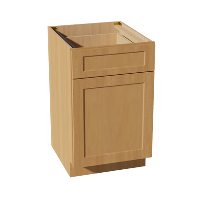 HT - B21: Timber Wood Shaker 21" 1 Drawer 1 Door Standard Base Cabinet - NextCabinets