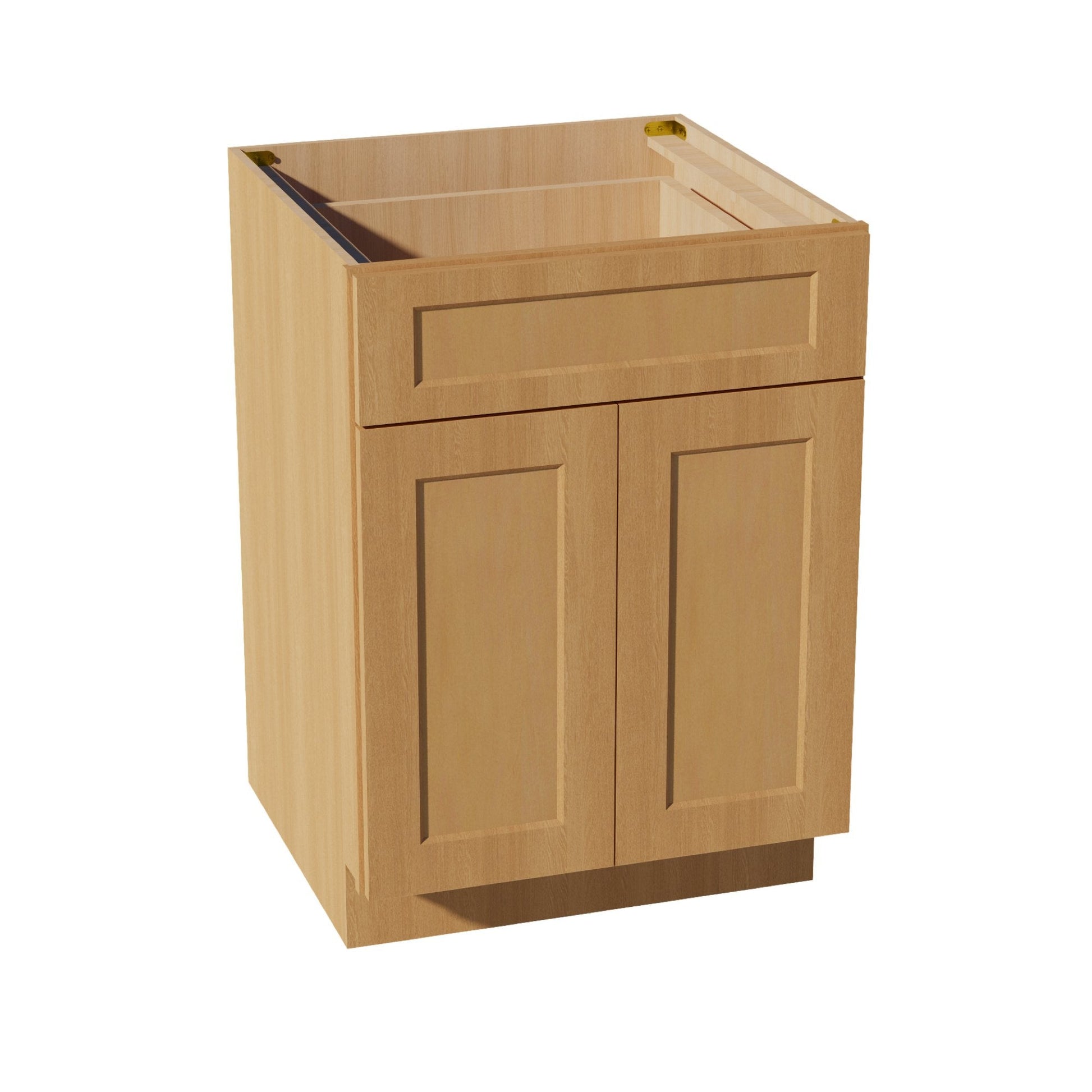 HT - B24: Timber Wood Shaker 24" 1 Drawer 2 Doors Standard Base Cabinet - NextCabinets