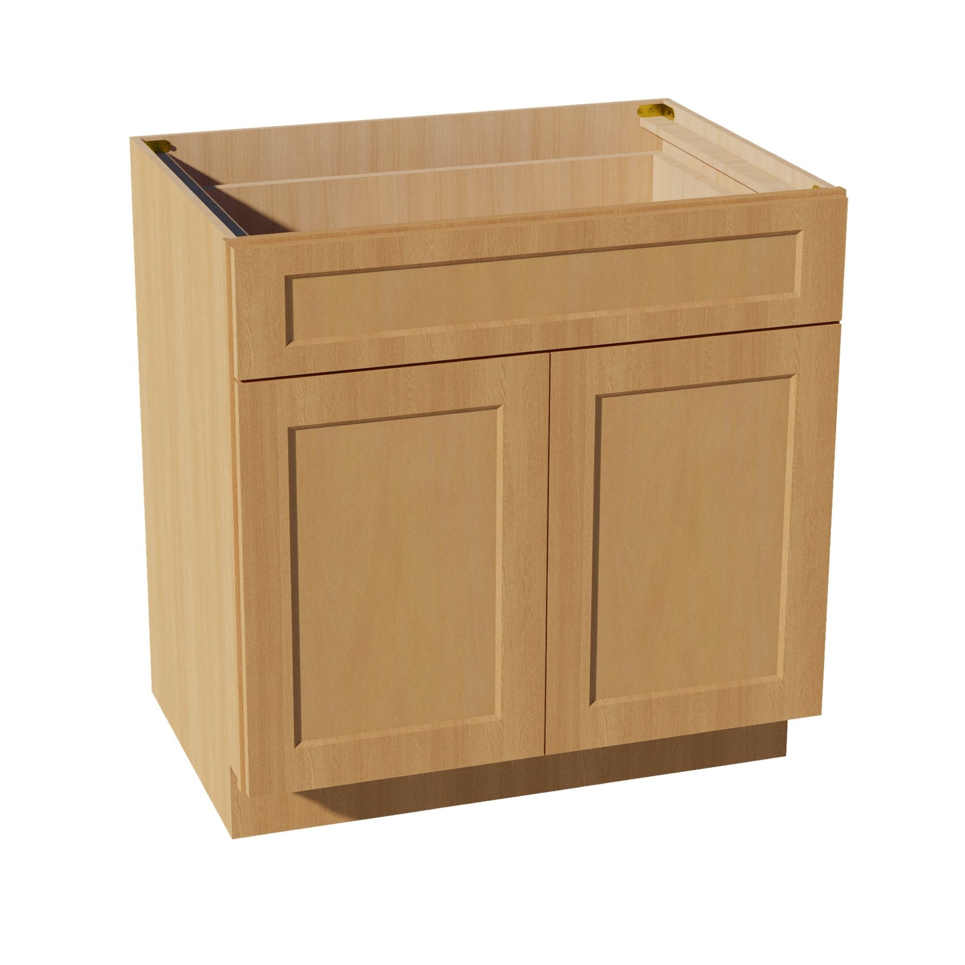 HT - B33: Timber Wood Shaker 33" 1 Drawer 2 Doors Standard Base Cabinet - NextCabinets