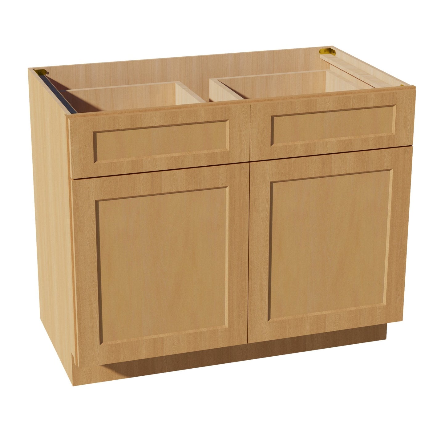 HT - B42: Timber Wood Shaker 42" 2 Drawers 2 Doors Standard Base Cabinet - NextCabinets