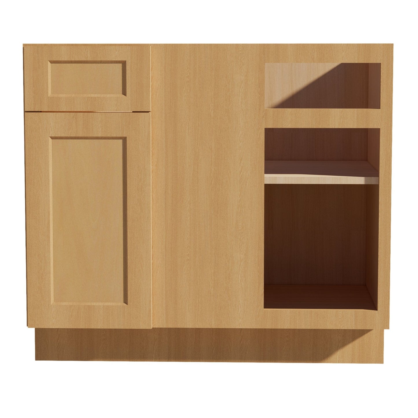 HT - BBC39/42: Timber Wood Shaker 39" 1 Door - 1 Drawer Blind Corner Base Cabinet - NextCabinets
