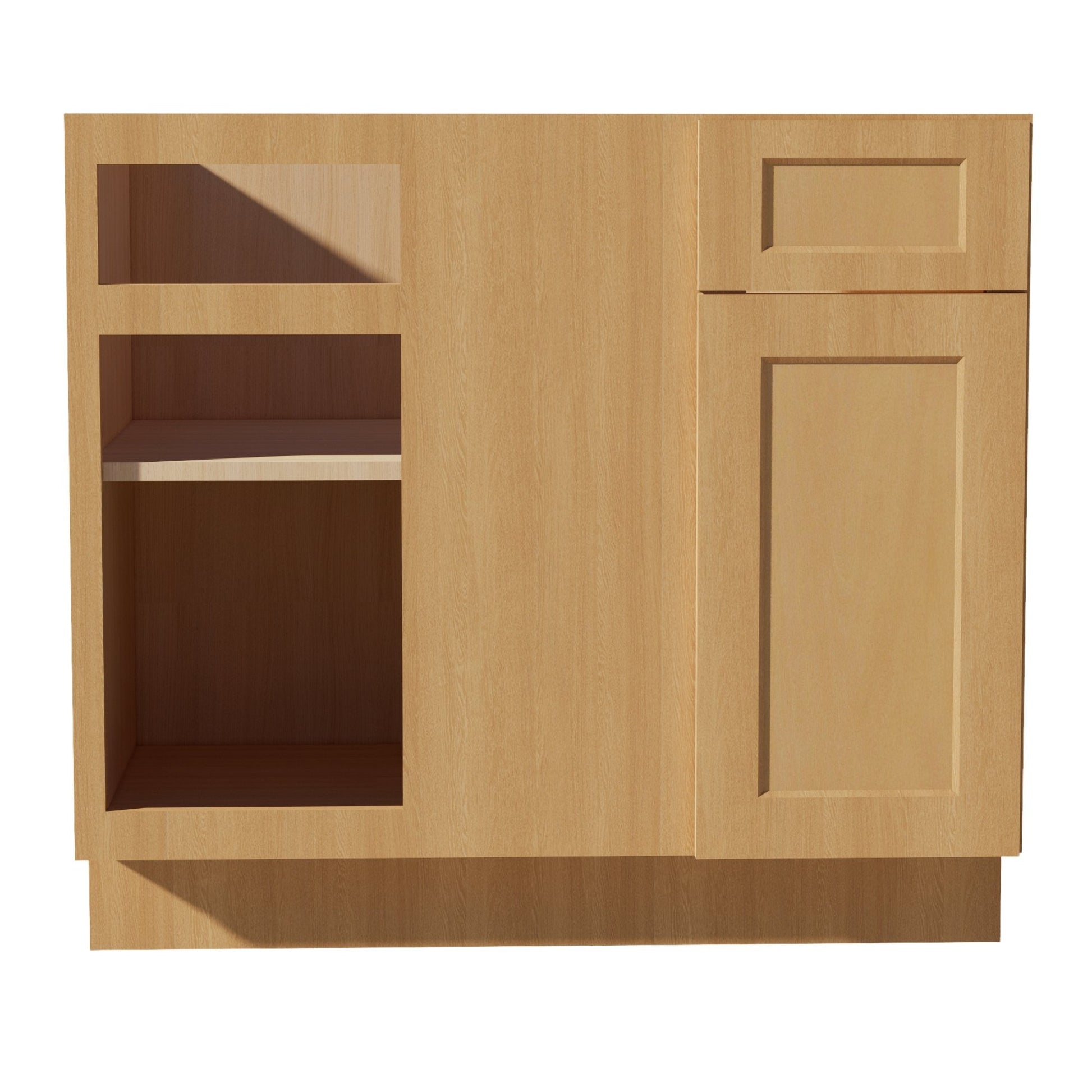 HT - BBC39/42: Timber Wood Shaker 39" 1 Door - 1 Drawer Blind Corner Base Cabinet - NextCabinets