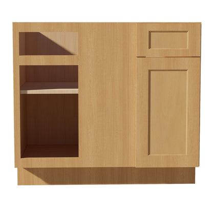 HT - BBC39/42: Timber Wood Shaker 39" 1 Door - 1 Drawer Blind Corner Base Cabinet - NextCabinets