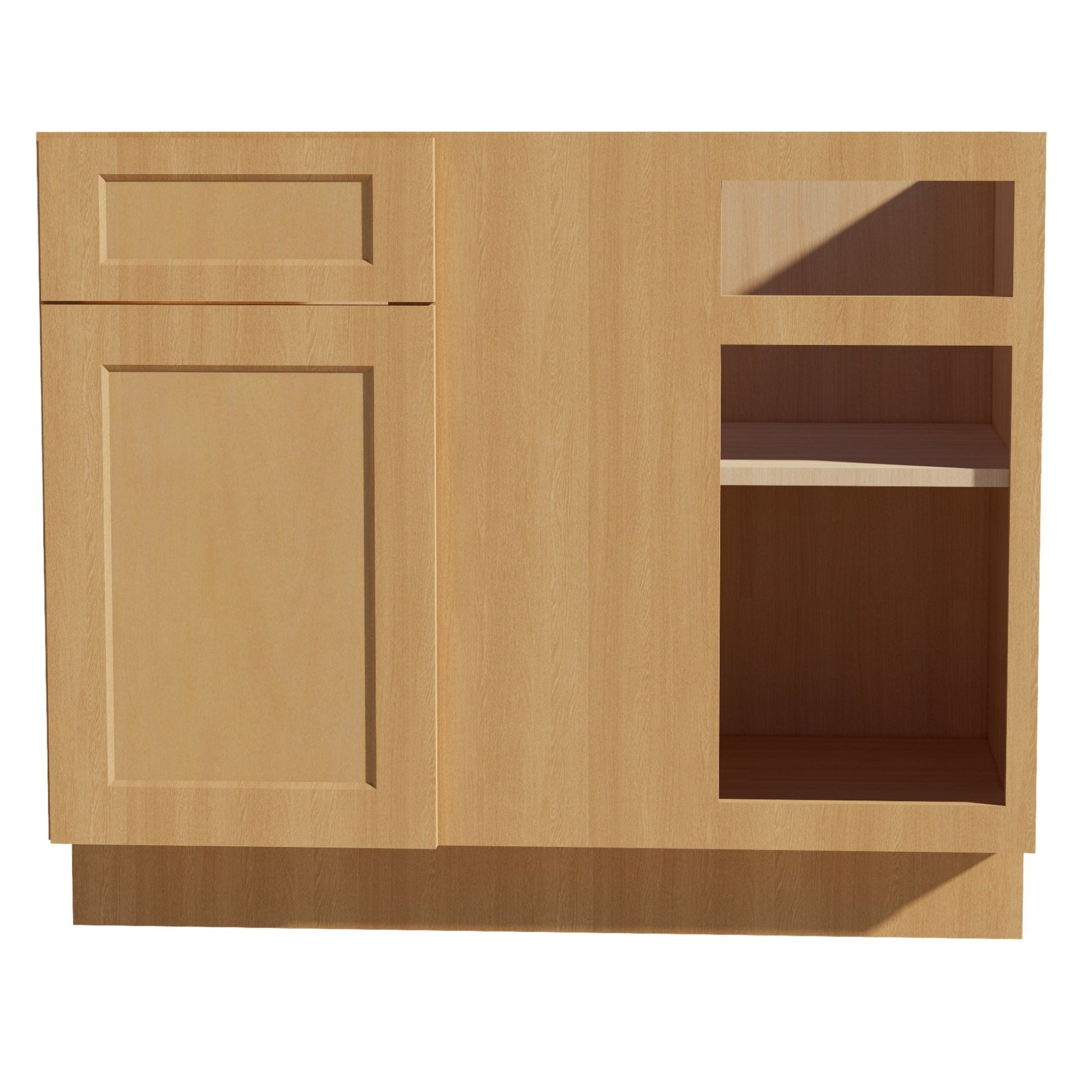 HT - BBC42/45: Timber Wood Shaker 42" 1 Door - 1 Drawer Blind Corner Base Cabinets - NextCabinets
