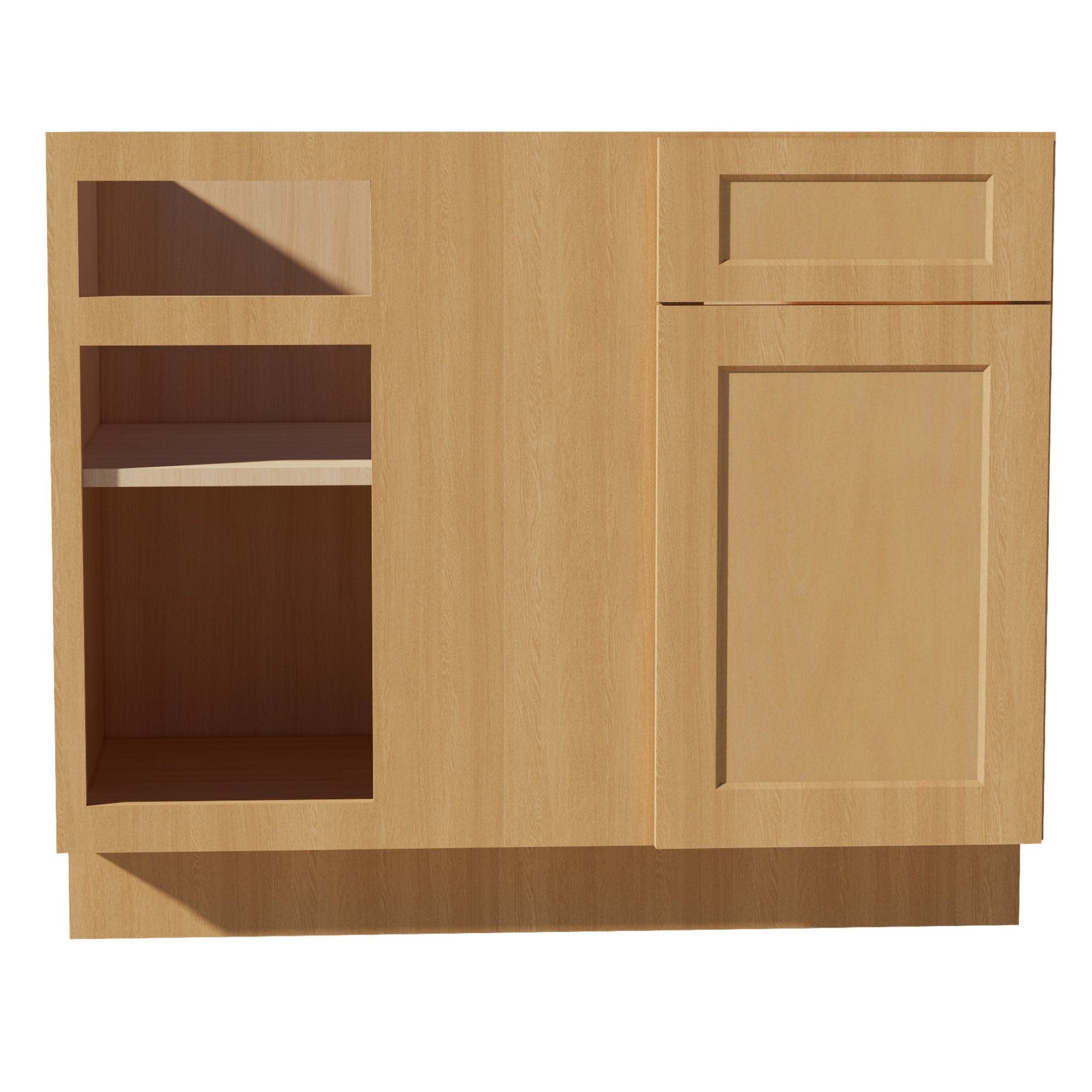 HT - BBC42/45: Timber Wood Shaker 42" 1 Door - 1 Drawer Blind Corner Base Cabinets - NextCabinets