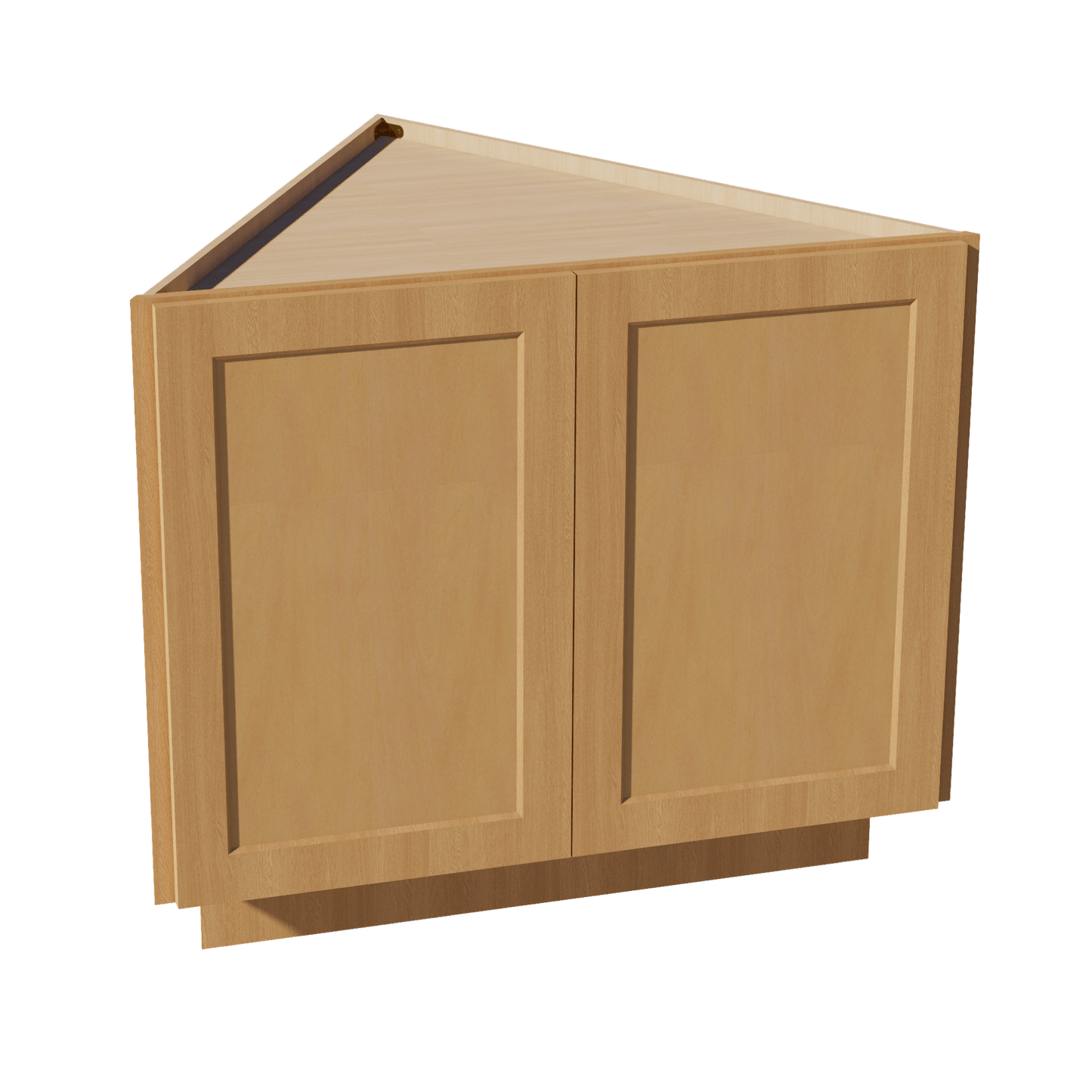 HT - BEC24: Timber Wood Shaker 24" 2 Full Height Door Angled End Base Cabinets - NextCabinets