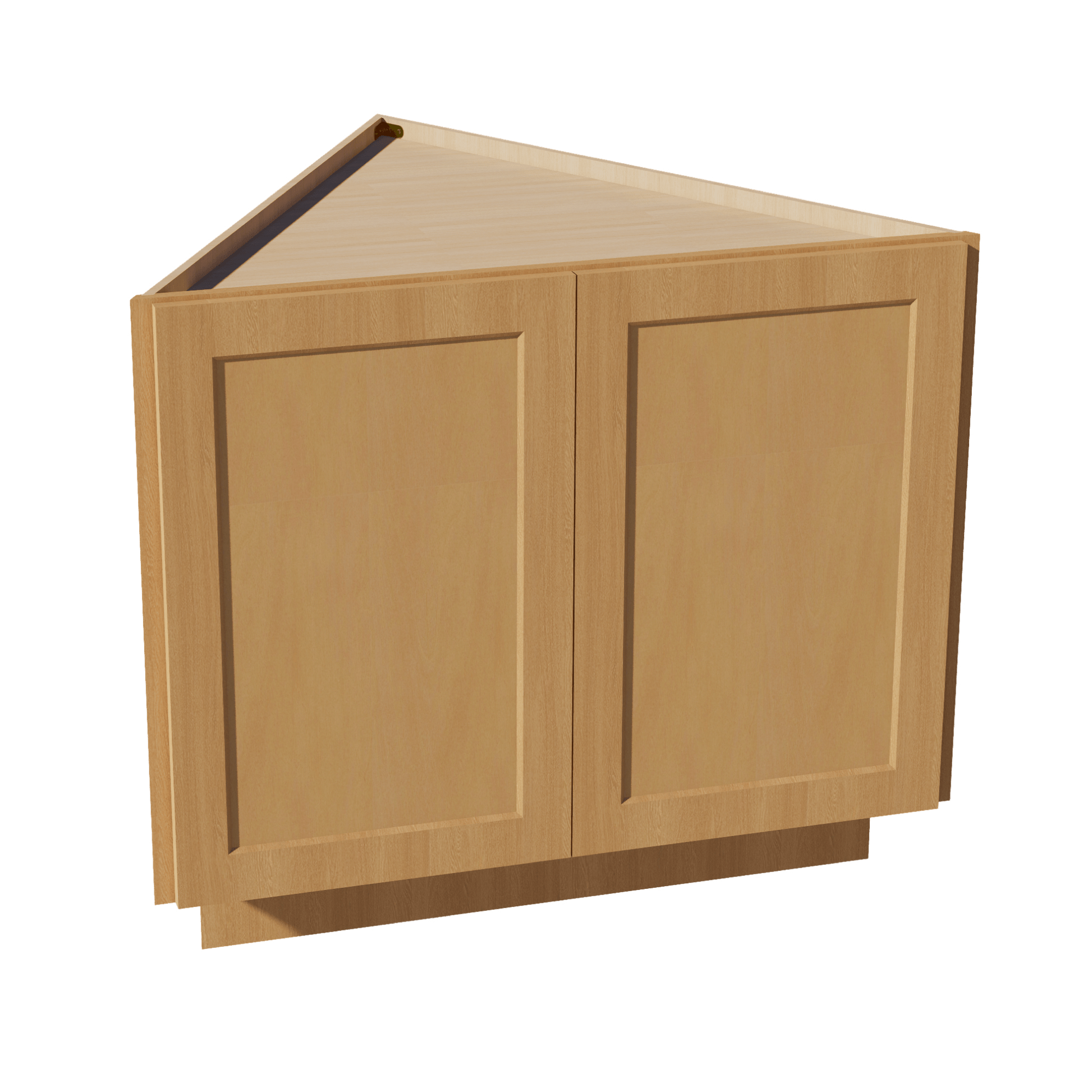 HT - BEC24: Timber Wood Shaker 24" 2 Full Height Door Angled End Base Cabinets - NextCabinets