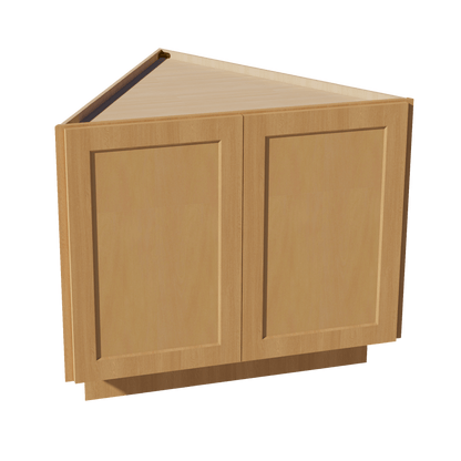HT - BEC24: Timber Wood Shaker 24" 2 Full Height Door Angled End Base Cabinets - NextCabinets
