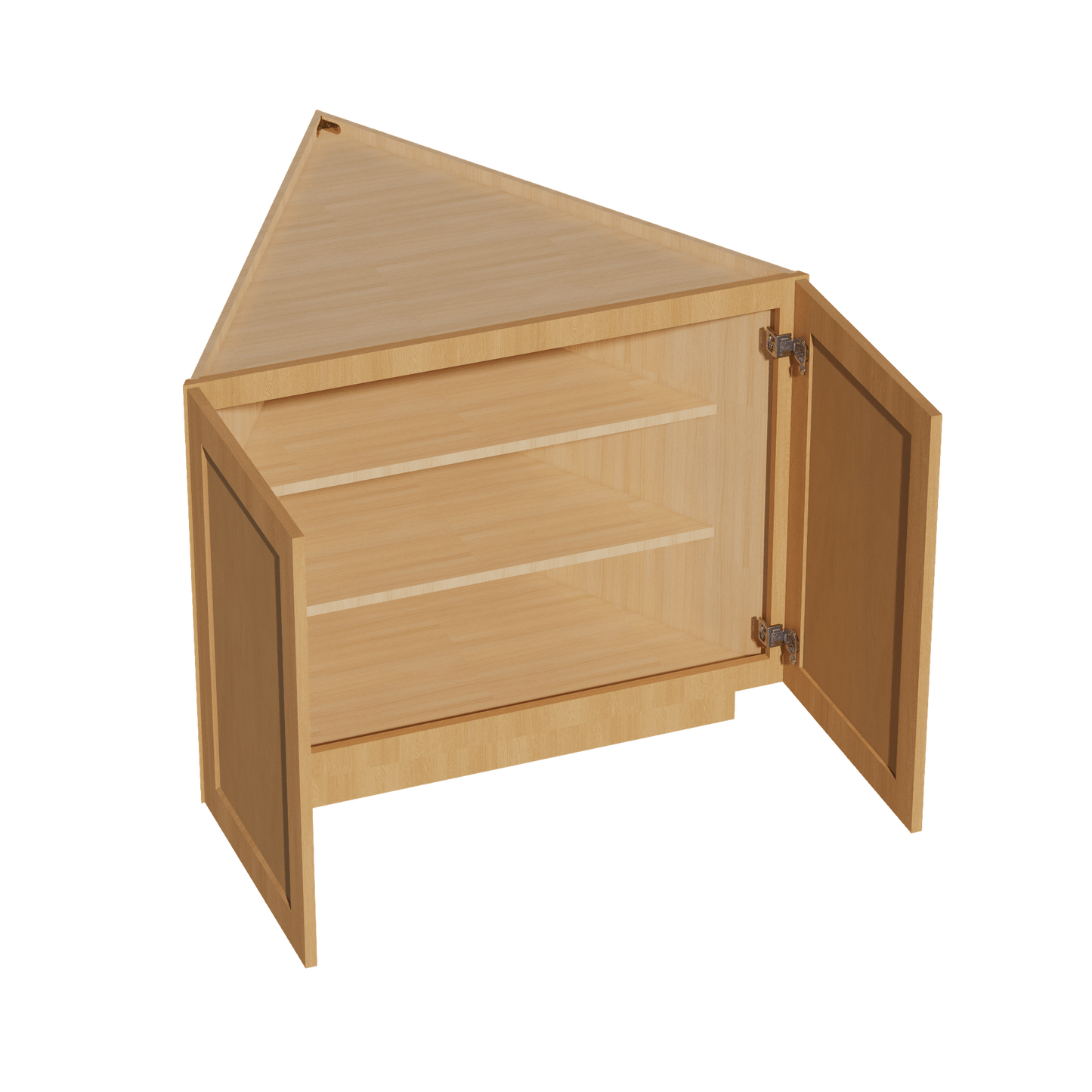 HT - BEC24: Timber Wood Shaker 24" 2 Full Height Door Angled End Base Cabinets - NextCabinets