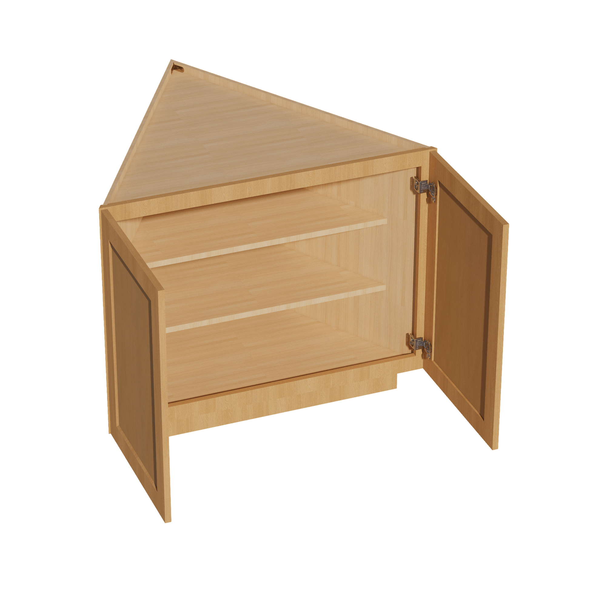 HT - BEC24: Timber Wood Shaker 24" 2 Full Height Door Angled End Base Cabinets - NextCabinets