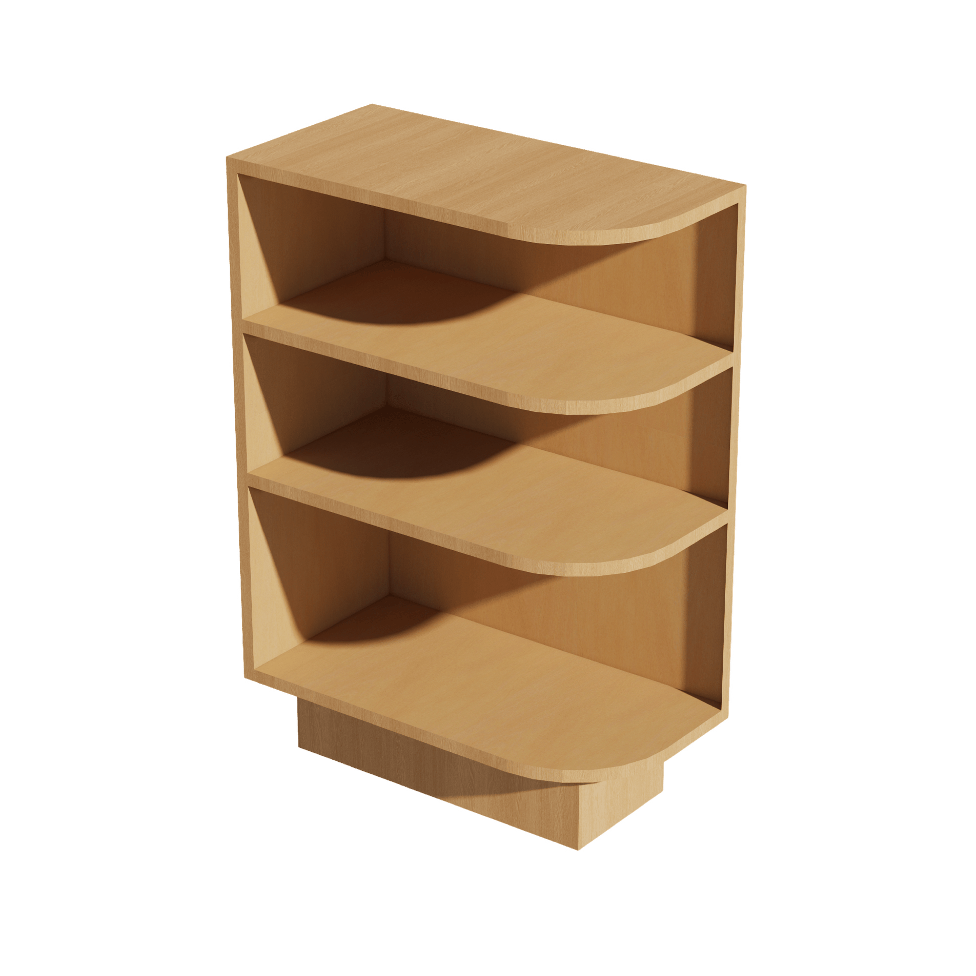 HT - BES12L: Timber Wood Shaker 12" 4 Shelves End Shelf Corner Base Cabinets (Left Open) - NextCabinets