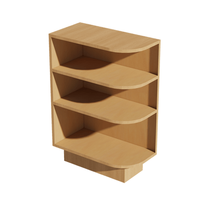 HT - BES12L: Timber Wood Shaker 12" 4 Shelves End Shelf Corner Base Cabinets (Left Open) - NextCabinets