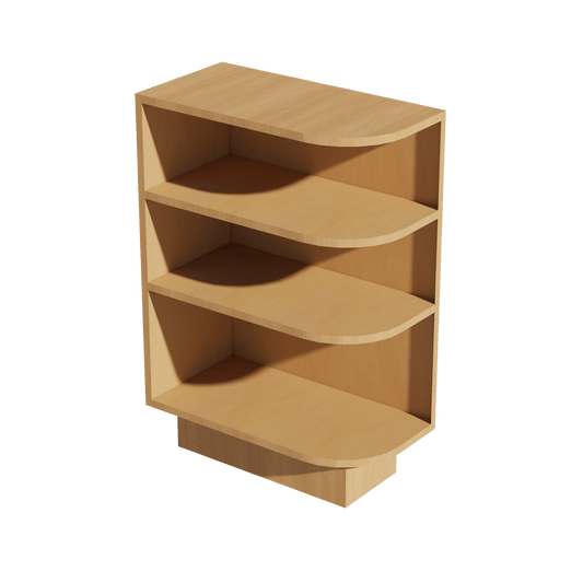 HT - BES12L: Timber Wood Shaker 12" 4 Shelves End Shelf Corner Base Cabinets (Left Open) - NextCabinets