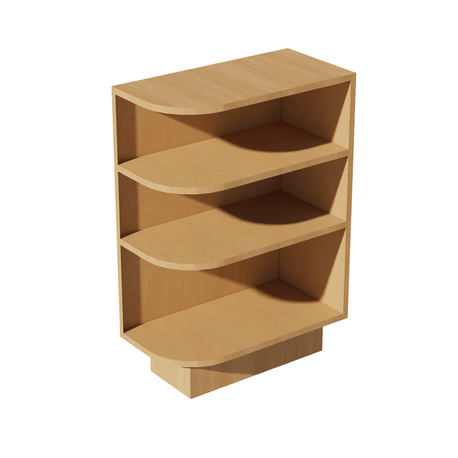 HT - BES12R: Timber Wood Shaker 12" 4 Shelves End Shelf Corner Base Cabinets (Right Open) - NextCabinets