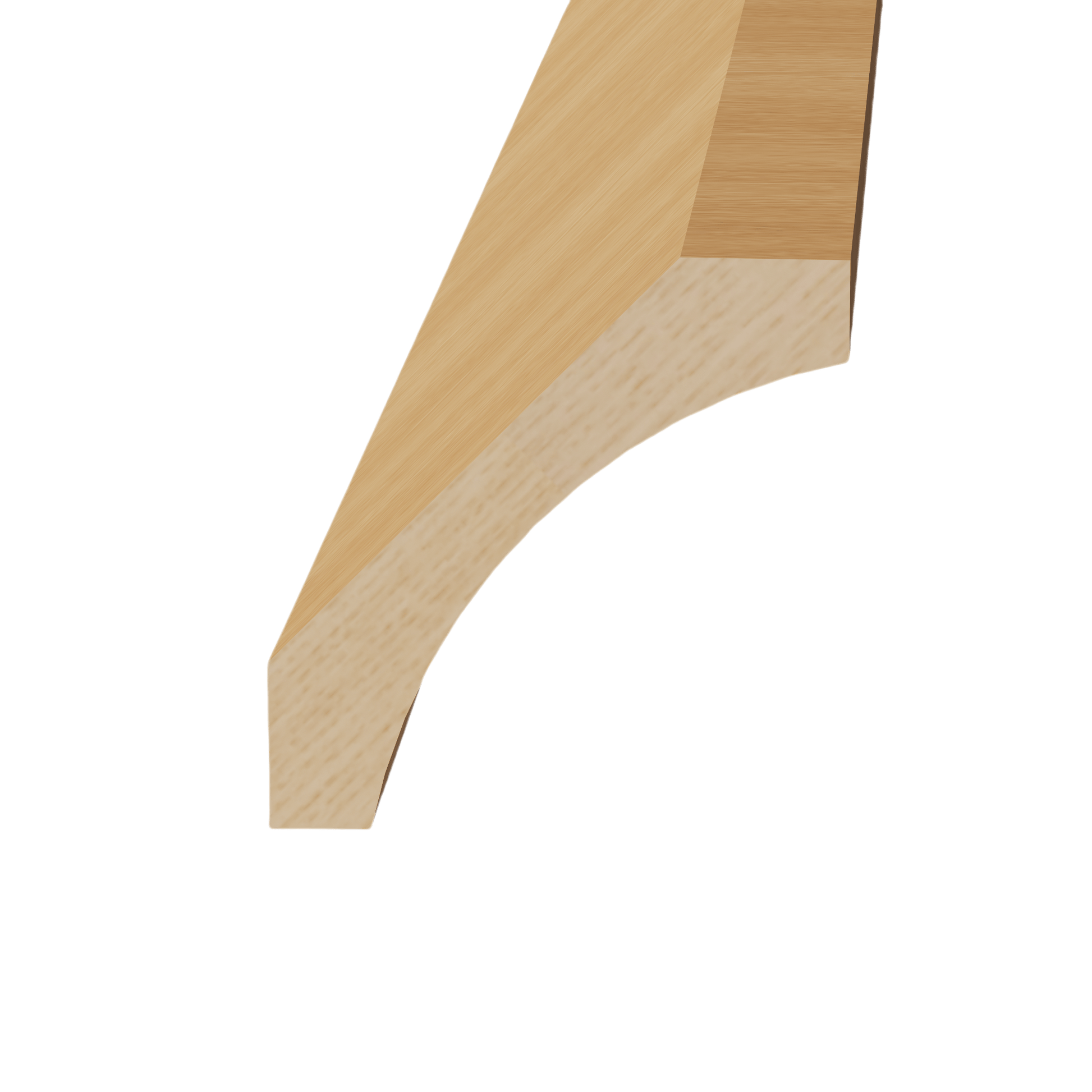 HT - CM4: Timber Wood Shaker 96"W x 2 - 1/2"H x 2 - 1/2"D Crown Molding - NextCabinets