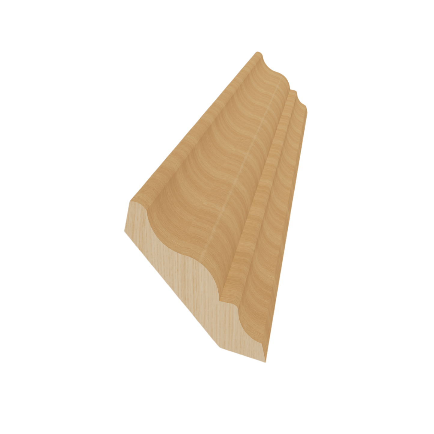 HT - CM6: Timber Wood Shaker 96"W x 3 - 1/2"H x 2 - 1/2"D Crown Molding - NextCabinets