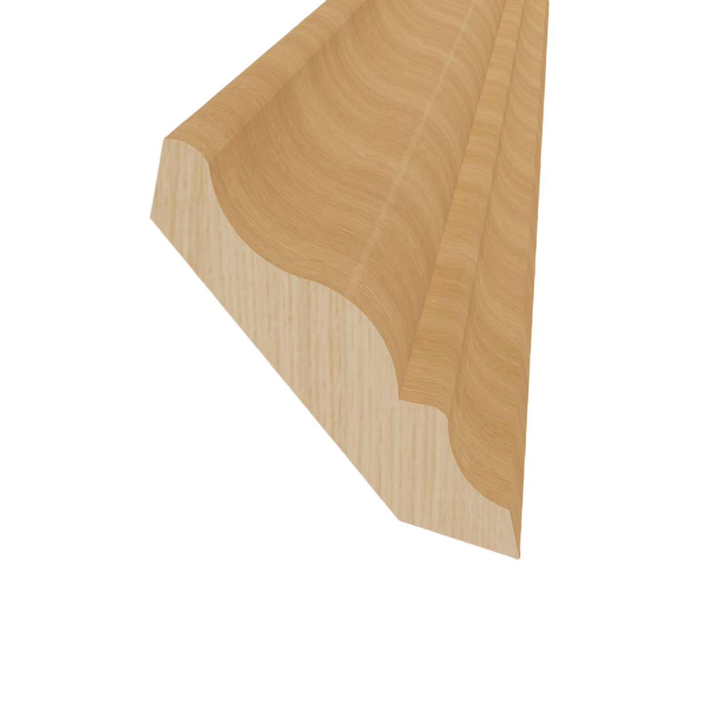 HT - CM6: Timber Wood Shaker 96"W x 3 - 1/2"H x 2 - 1/2"D Crown Molding - NextCabinets