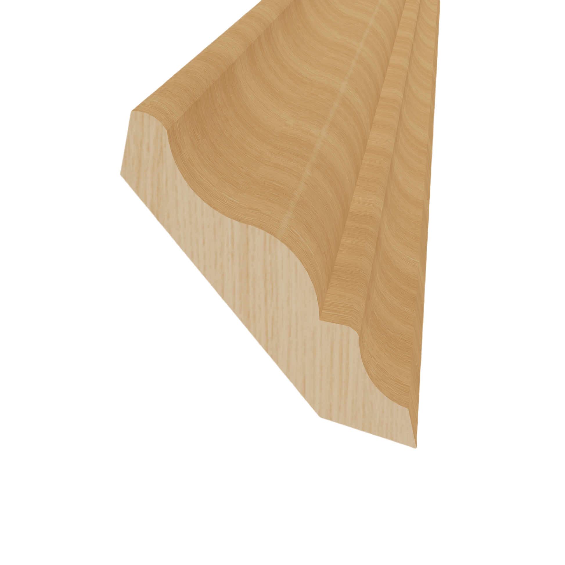 HT - CM6: Timber Wood Shaker 96"W x 3 - 1/2"H x 2 - 1/2"D Crown Molding - NextCabinets