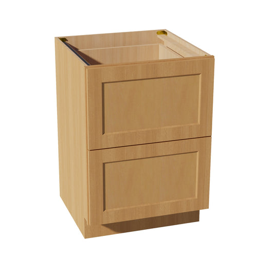 HT - DB24 - 2: Timber Wood Shaker 24" 2 Drawers Base Cabinet - NextCabinets