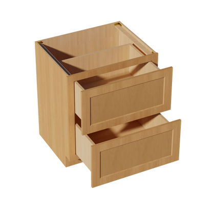 HT - DB30 - 2: Timber Wood Shaker 30" 2 Drawers Base Cabinet - NextCabinets