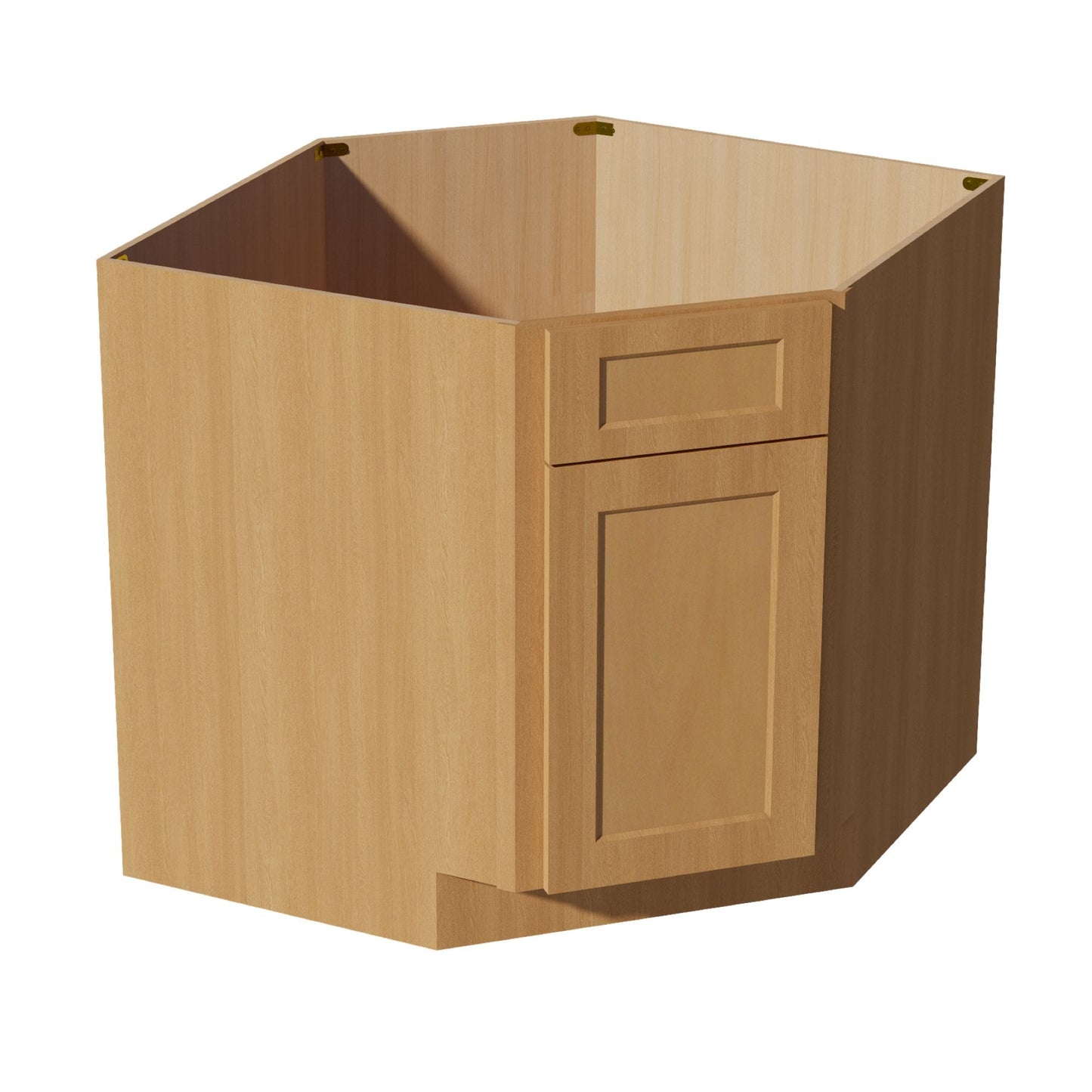 HT - DSB36: Timber Wood Shaker 39" 1 Door 1 False Drawer Corner Sink Base Cabinets - NextCabinets