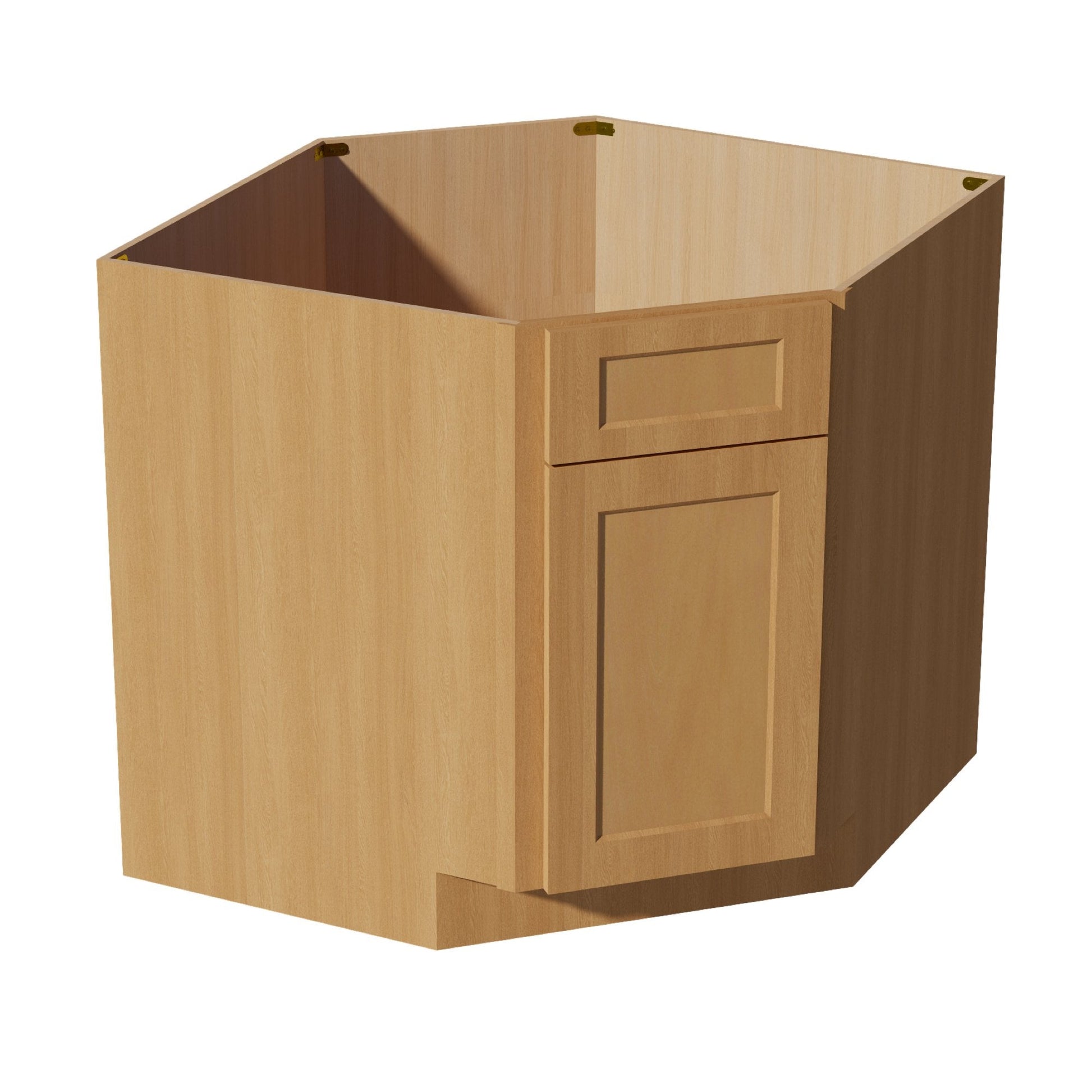 HT - DSB36: Timber Wood Shaker 39" 1 Door 1 False Drawer Corner Sink Base Cabinets - NextCabinets