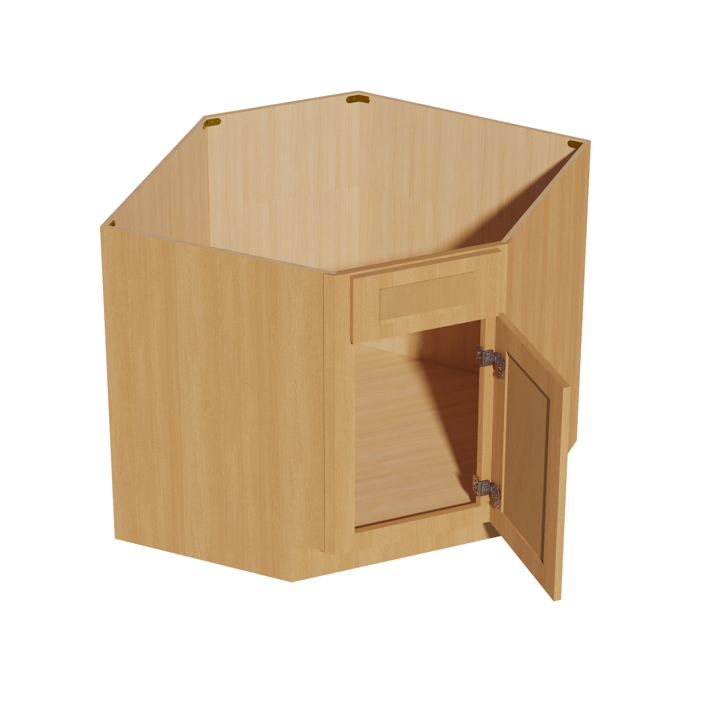 HT - DSB36: Timber Wood Shaker 39" 1 Door 1 False Drawer Corner Sink Base Cabinets - NextCabinets