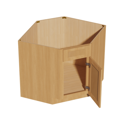 HT - DSB36: Timber Wood Shaker 39" 1 Door 1 False Drawer Corner Sink Base Cabinets - NextCabinets