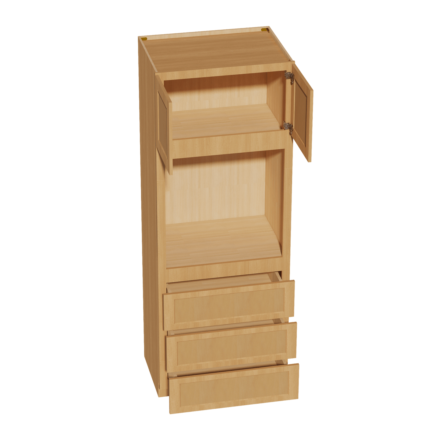 HT - OC3390: Timber Wood Shaker 33"W x 90"H x 24"D 2 Doors & 3 Drawers Tall Oven Shelf Cabinets - NextCabinets