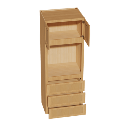 HT - OC3390: Timber Wood Shaker 33"W x 90"H x 24"D 2 Doors & 3 Drawers Tall Oven Shelf Cabinets - NextCabinets