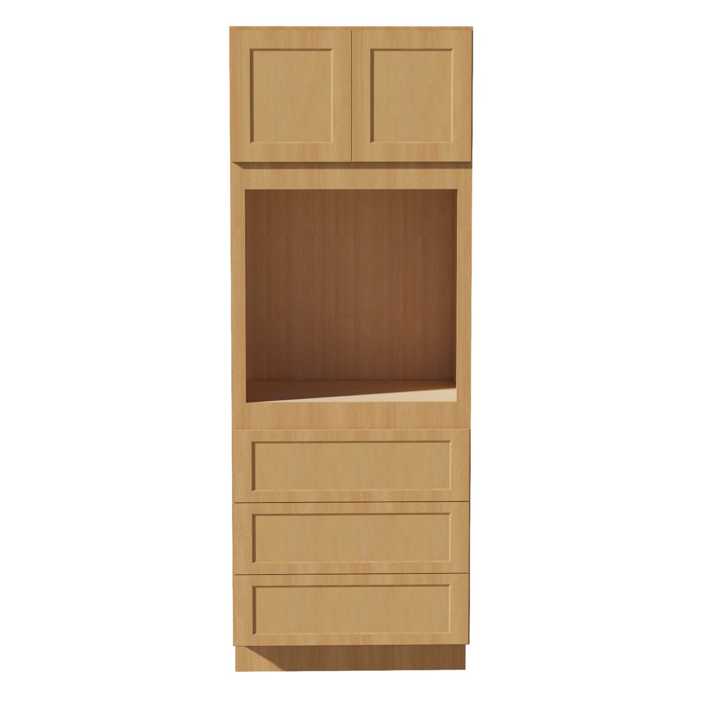HT - OC3390: Timber Wood Shaker 33"W x 90"H x 24"D 2 Doors & 3 Drawers Tall Oven Shelf Cabinets - NextCabinets